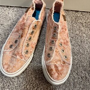 Women's Pink Slip-On Sneakers